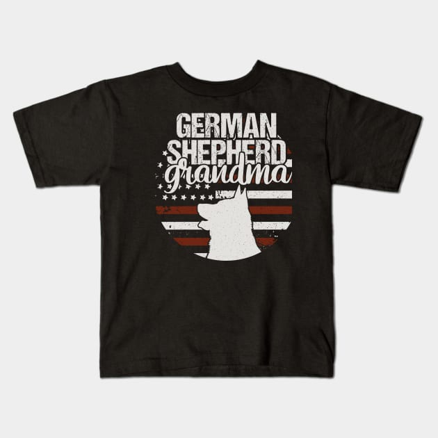 German Shepherd Grandma Kids T-Shirt by Tesszero